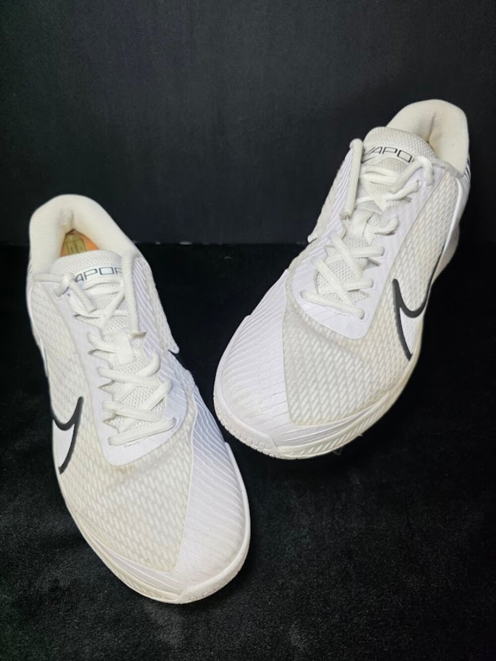 Nike Zoom Vapor Pro 2 HC White Black Tennis Shoes DR6191-101 Men's 12